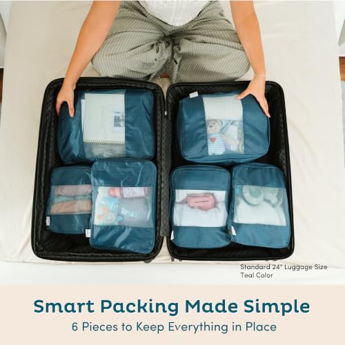 10 Pack Large Compression Packing Cubes for Travel (Ocean / 10 Pack)
