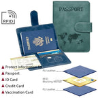 Passport Holder for Travel Essentials (Blue,Green)