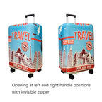 Travel Luggage Cover Suitcase Cover Protector Skins 18 (Tourist Attraction A28 / M (for 22--24 inch luggage))