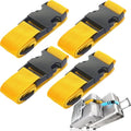 4 Pack Luggage Connector Straps for Carry On Bag Multiple Suitcases (4Pcs Yellow / 45 In Connect)