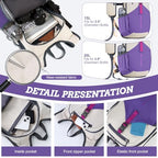 20L Small Hiking Backpack for Men Women Foldable Packable Back Pack Ultralight Hiking Daypack for Travel Camping Outdoor (Beige Purple / 20L)