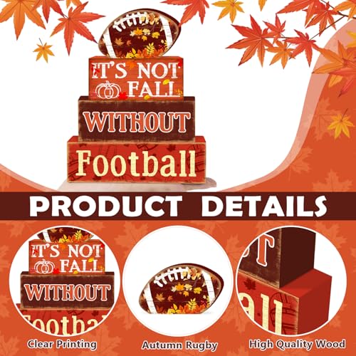 Fall Football Tiered Tray Decor Set (Fall Football)