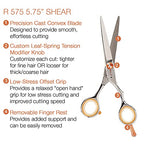 Centrix Roc It Dog Professional Stylist 5.75” Hair Cutting Shear and 30T Thinning Scissor Duo Set (R 575 & RT 30)