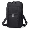 Senient Wolf Waterproof Nylon Multifunctional Phone Crossbody Waist Wallet Travel Passport Bag (Black)