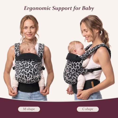 Reversible Baby Carrier (Black & Leopard Print)