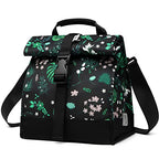 Insulated Lunch Bag Rolltop Lunch Box (Floral & Foliage)