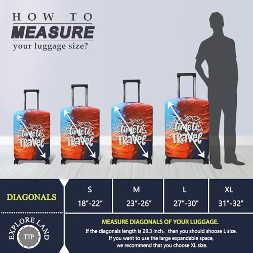 Luggage Cover Fits 18 (S / Time to Travel)