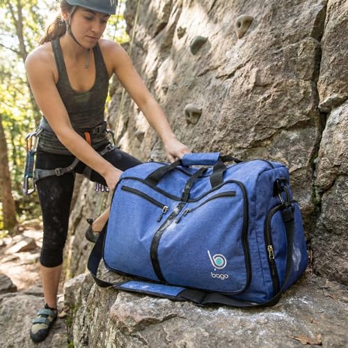 Travel Duffle Bag for Women & Men. Medium Duffel Bag for Traveling (40L / SnowDepBlue)