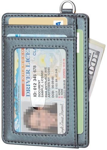 Slim Minimalist Wallet RFID Credit Card Holder for Men (small / Pearl Gray)