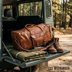 Leather Duffle Bag for Men Luggage Handmade Travel Bag Carry On Luggage Weekender Bags Overnight Gym Sports Cabin Holdall Bag For Airplanes Men And Women (21 inch)