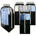 15" Gusseted Garment Bags for Hanging Clothes (Black / 24'' x 15''x 40'')