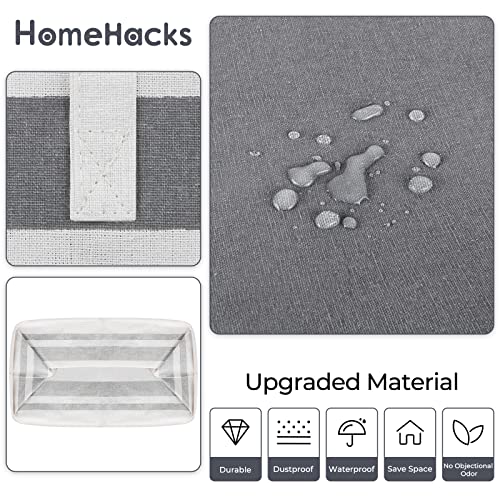 2 Pack Large Laundry Baskets (100L / Grey)