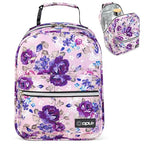 Insulated Lunch Box for Kids and Adults (Purple Flowers)