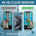 3D Waterproof Phone Pouch with Lanyard (1 Pack - Blue7.0")