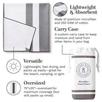 Gray Microfiber Beach Towel by Laguna Beach Textile Co (Quarry Gray)