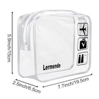 Lermende 2pcs Clear Toiletry Bag TSA Approved Travel Bag, Carry On - Image 2