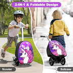 Scooter Suitcase for Kids (Large / Purple)