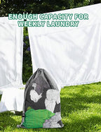Mesh Laundry Bags with Adjustable Shoulder Strap (Grey, White, Black-1)