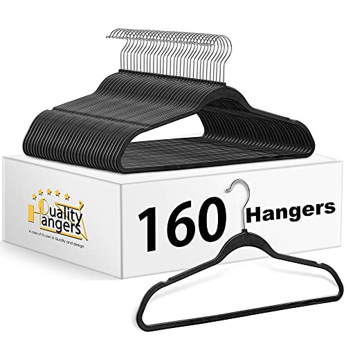 160 Pack Plastic Hangers for Clothes