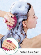 2 Pack Scalp Massager Hair Growth Scrubber for Dandruff Removal (Red & Black)