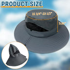 Sun Hats for Men Women Wide Brim UPF 50+ UV Hat Darkgray (One Size / Darkgray(with Mesh))