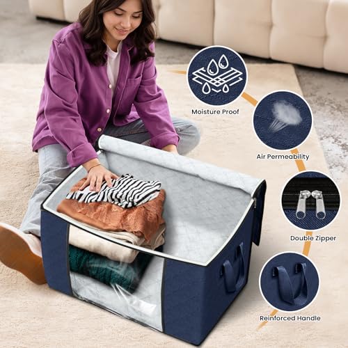 90L Clothes Storage (4 Pack-90l / Blue)