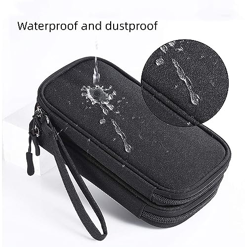 Electronic Organizer Travel Cable Accessories BagPouch Portable Waterproof Storage Bag Electronic Organizer Case for Cable (Black)