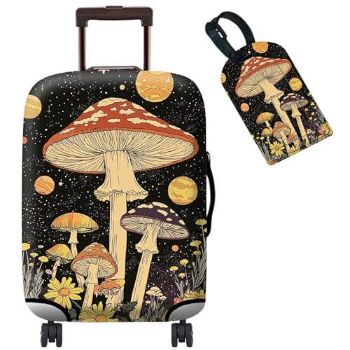 Luggage Cover + Tag (Mushrooms / S)