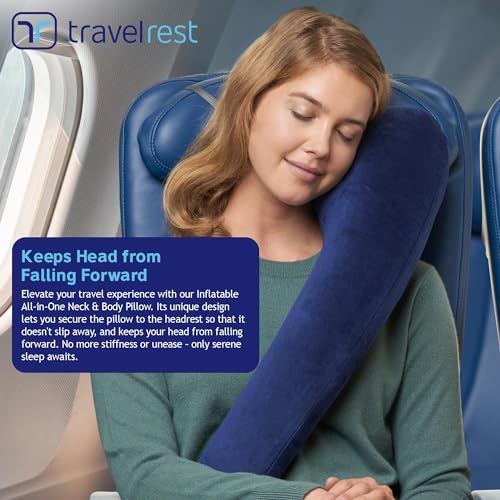 All-in-One Travel Neck Support & Body Pillow - Blue (Blue / Premium (With Cover))
