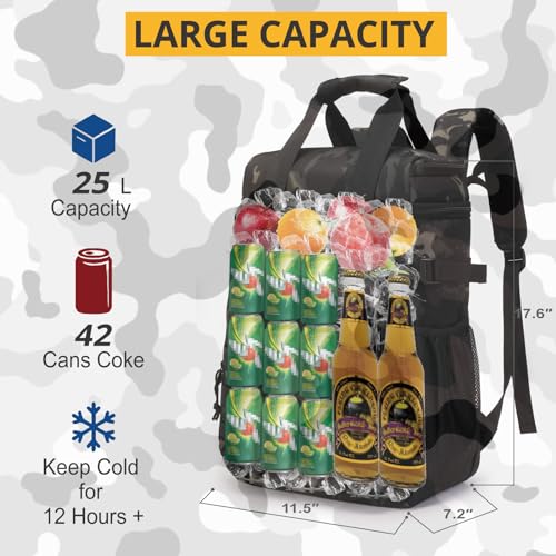 Tactical Backpack Cooler (Black Camo)