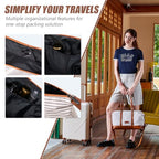 Luggage Sets 5 Piece (Pink / 5PCS)