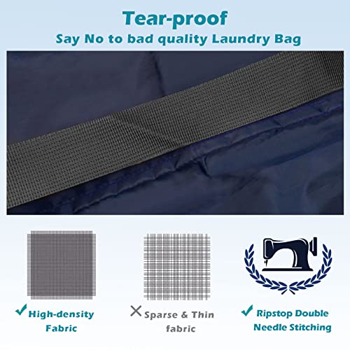 Heavy Duty Laundry Bag (Navy / 48" x 28" x 1")