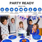 50 Pcs 10 Inch Blue Plastic Plates (Blue / 50 Pcs)