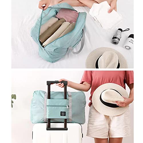 Foldable Travel Duffel Bag (2Pack -Pink Blue)