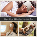 Adjustable Silk Sleep Eye Mask for Women and Men (Champagne Adjustable)