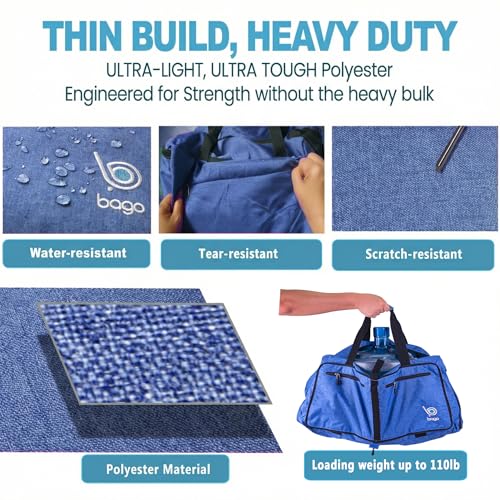Travel Duffle Bag for Women & Men. Duffel Bag for Traveling & Camping (80L / SnowDepBlue)