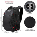 Design Travel Laptop Backpack for Men with TSA Friendly J14 (Black)