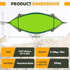 Ultra Light Travel Camping Hammock Pop (Light Green/Dark Green)
