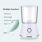 Face Mask Machine, Fruit Vegetable Collagen Mask Make Machine Mini DIY Automatic Facial Cream Making With 16Pcs Mask Making Collagen Capsules (White)