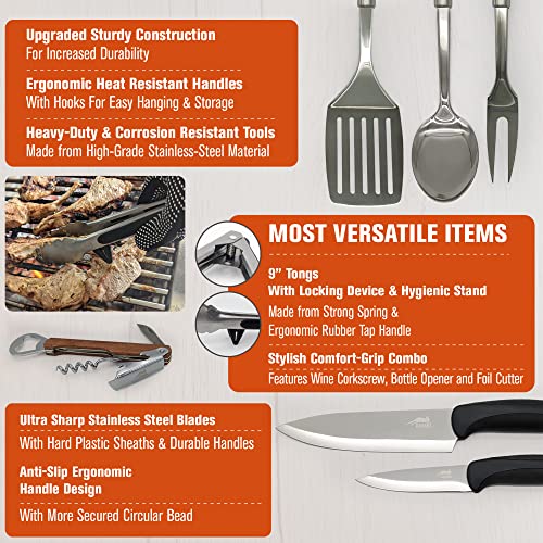 Grilling & Camping Cooking Utensils Set (Green Lite)