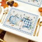 Fall Placemats Set of 6 (Blue Pumpkin)