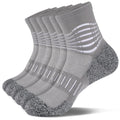 Ankle Compression Socks for Men Athletic Running Socks with Cushioned Support 3 Pairs (X-Large / Cushioned‑grey(3 Pairs))