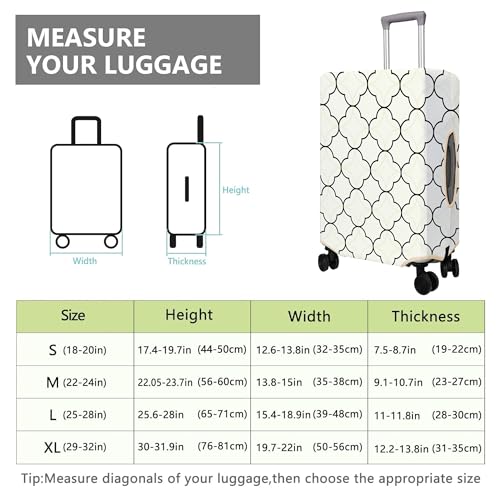Travel Luggage Cover Suitcase Protector Fits 18 (Travel-7 / M(22-24in))