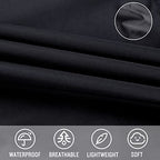 Adult Rain Poncho Waterproof Hooded Zipper Raincoat with Pockets (One Size / A-black-white)