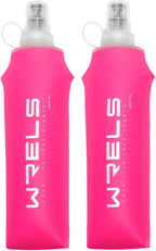 Folding Soft Flask Portable Collapsible Running Lightweight Water Bottle by WRELS