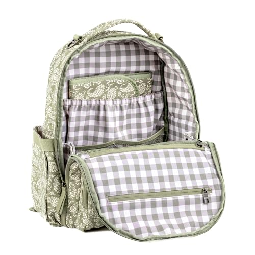 New Classic Diaper Bag Backpack with 15 Pockets (Paisley Floral)