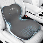 Car Seat Cushion and Lumbar Support Pillow One Piece (Gray-b / 1 Piece)