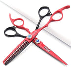 6 Inch Professional Hairdresser Scissors Left Handed Hairdresser Scissors Set (6-inch 3pc-C)