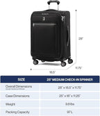 Travelpro Platinum Elite Softside Expandable Checked Luggage, 8 Wheel Spinner - Image 6
