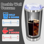 20oz Tumbler Stainless Steel Tumbler Coffee Tumbler with Lid Black (Black)